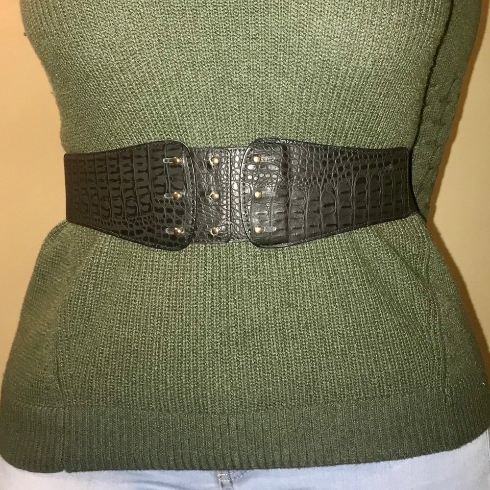 H&M Faux Crocodile Waist Belt